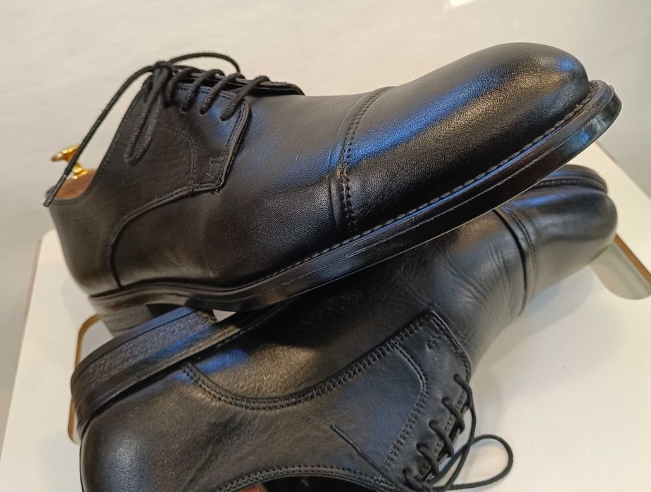 Pantofi derby 44 44.5 cap toe premium Mantinique piele naturala moale