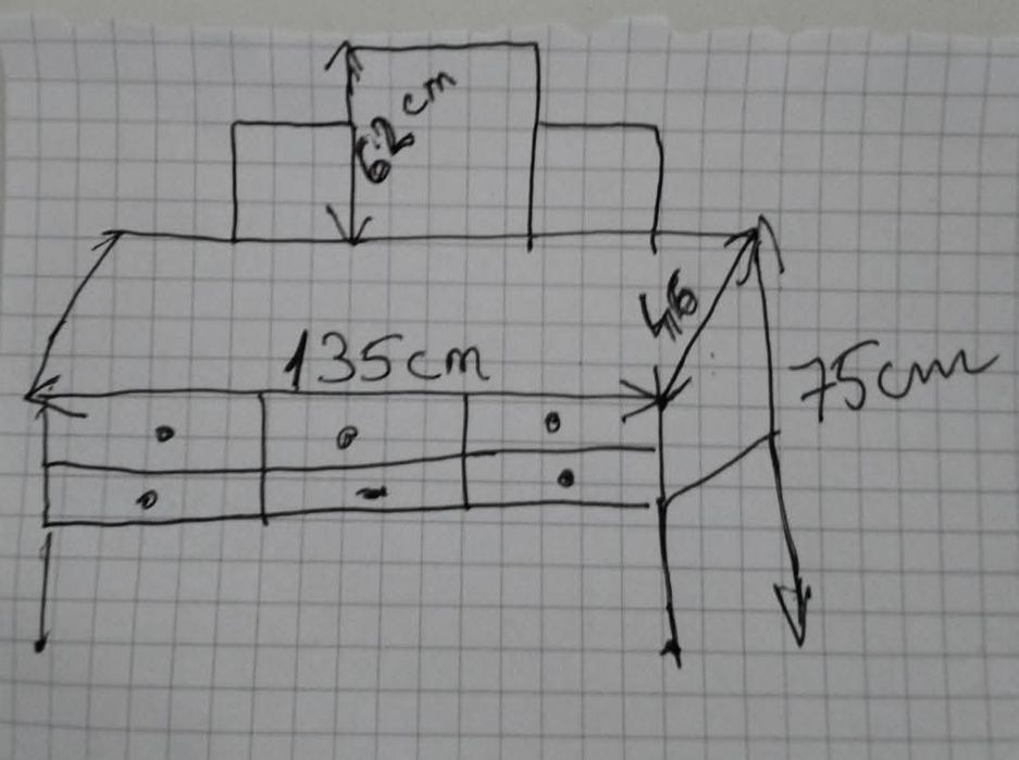 Mobilier din lemn vechi,comoda ,cuier hol și o noptiera