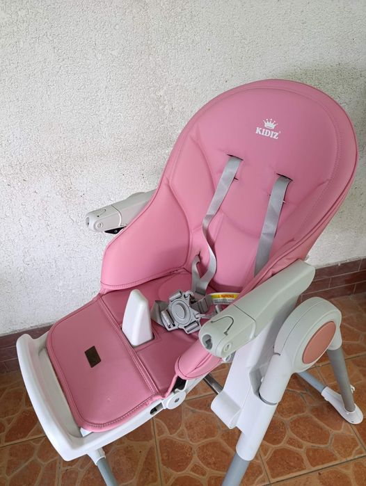 Scaun de masa bebe copii mici kidiz fete roz pliabil