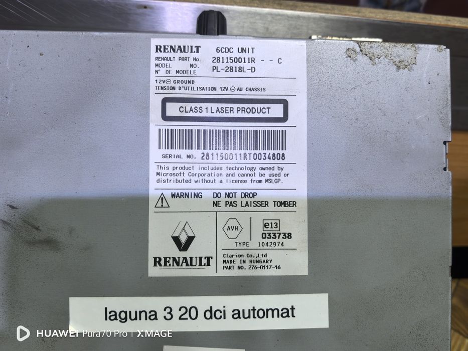 Radio cd Renault Laguna 3