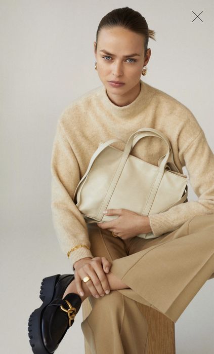 Кожена чанта Mango