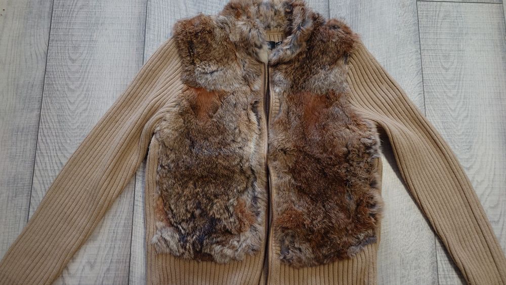 Жилетка с естествен косъм