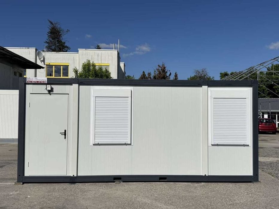 Birou de șantier, 17 m², cu rulouri