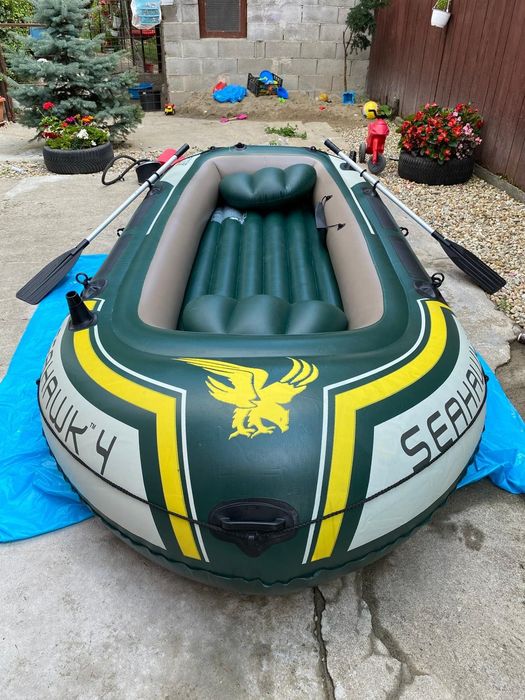 Barcă gonflabilă Intex Seahawk 4 + 2 veste de salvare + vâsle | 4 persoane