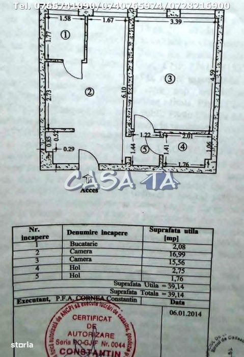 Apartament 2 Camere, Parter, Strada Ciocarlau.