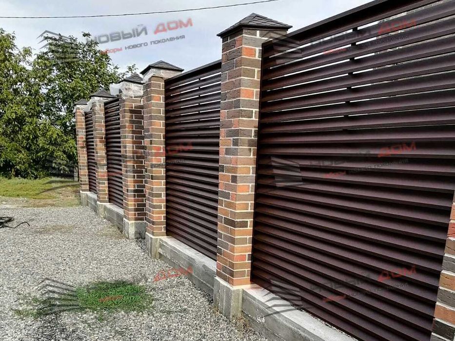 Забор жалюзи горизонтальный