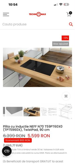 Plita inducție Neff N70 T59PT60x0 TwistPad 90cm