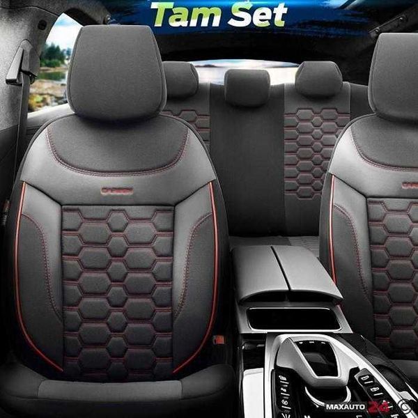 Тапицерия OTOM за седалки Carbon CRB3402 (черно/червено)