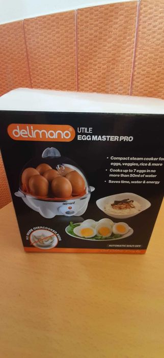 Fierbător ouă Delimano Utile Egg Master Pro, pentru 7 ouă, nou