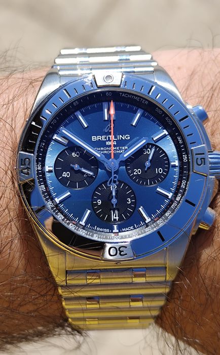Breitling chronomat 42mm blue dial