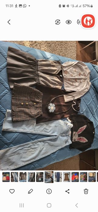 Пакет вещей и обувь на девочку 8-10 лет