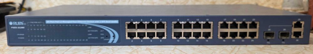 RubyTECH PSES-2126C PoE switch 24 port L2 managed