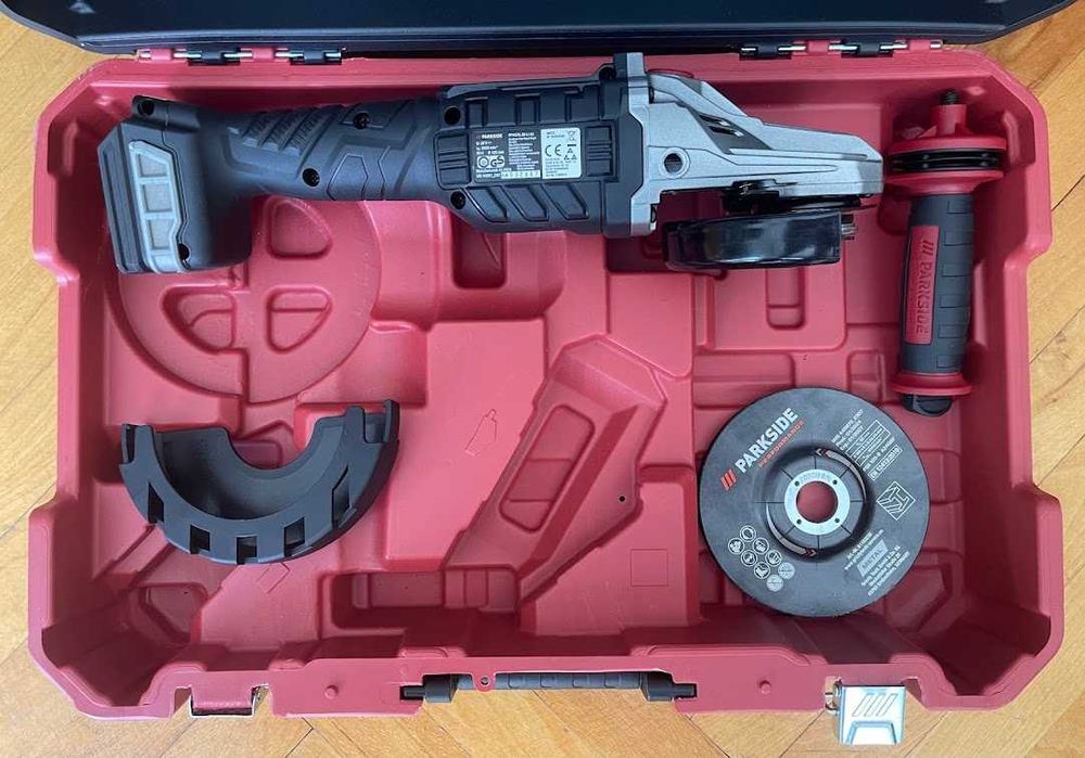 Акумулаторни ъглошлайфи Parkside 20V Зелен и Черен Perfomance Ф125мм