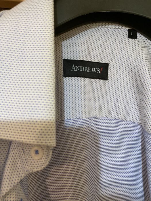 Маркови мъжки ризи Андрюс и Зара, L, памук, слим фит, 20лв