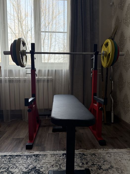 Штанга, лежак, гриф