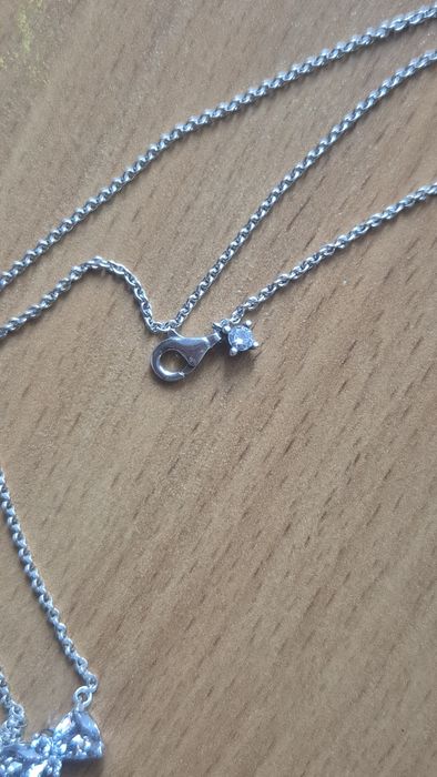 PANDORA колье " белый бант "