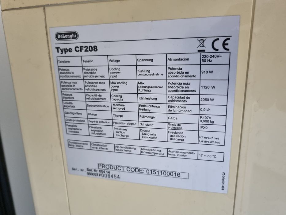 Aparat Aer conditionat mobil DeLonghi cu telecomanda