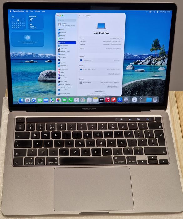 Macbook Pro 13 intel i7, 16gb memorie, 500gb storage