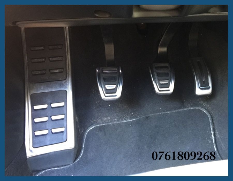 Set pedale inox cromate Audi A4 S4 RS4 A5 S5 RS5 8T Q5 SQ5 8R A6 S6 A7