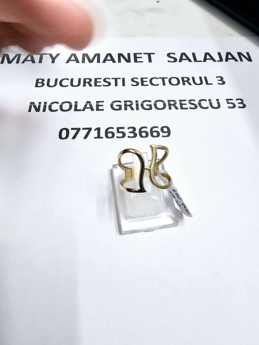 Vand inel dama din aur 14 k 2.7 g cod 293