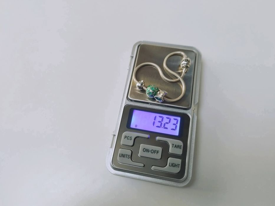 Bratara veche din argint de 925 si charms, SPINNING, HHN, copii