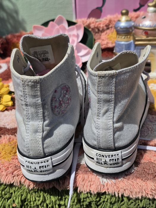 Converse сребристи високи кецове N37