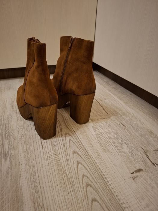 Botine piele întoarsă damă