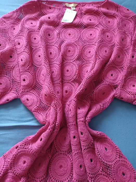 Плажна рокля 91% памук розова Нежна Лятна Рокля шарена  Чисто нови