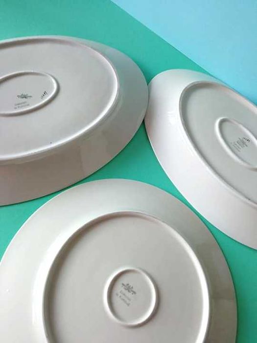 Три големи плата с макове * Чешки порцелан