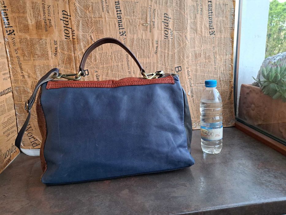 дамска чанта,кожена торба-цветна естествена кожа