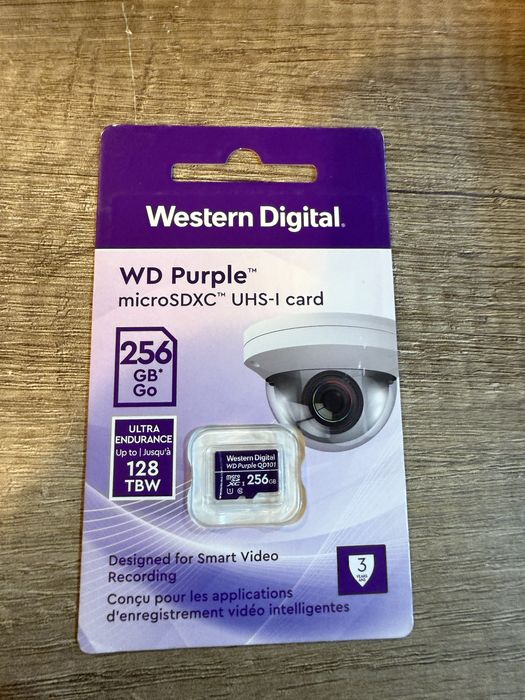 SD Card / Western Digital Purple/ 256GB - NOU!