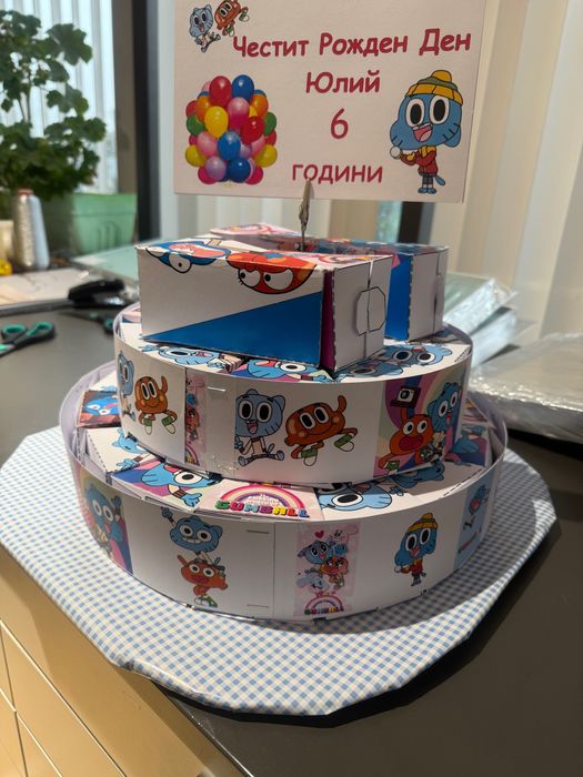 Торта хартиена за детска градина