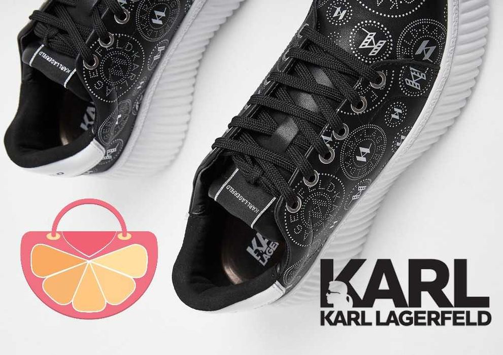 %ПРОМО% KARL LAGERFELD № 39 – Дамски кожени кецове "BLACK & WH