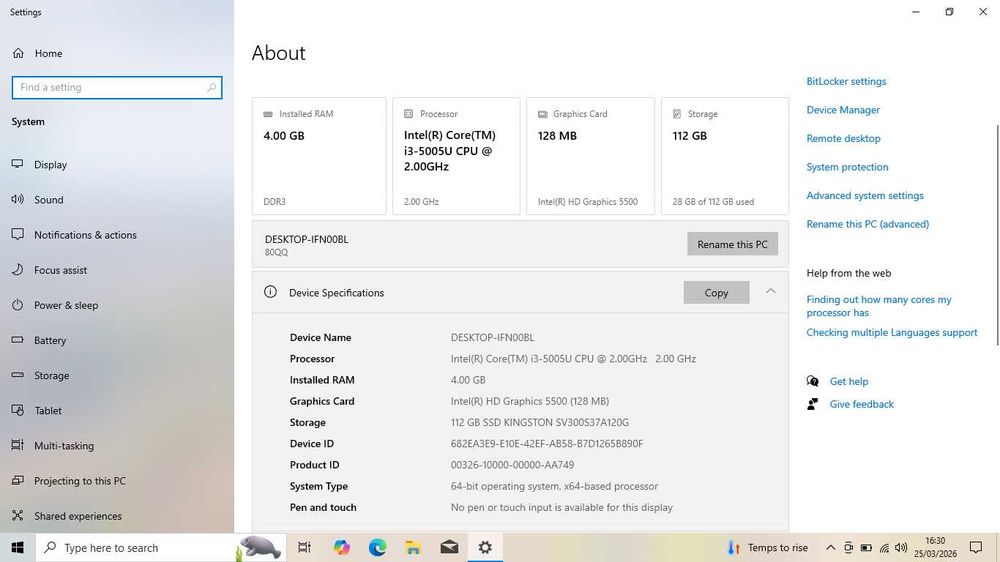 Laptop Lenovo Ideapad 100-15IBD