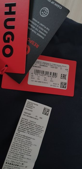 Hugo Boss HUGO Dareso222 Pique Cotton Slim Fit 2XL НОВО ОРИГИНАЛ Мъжка