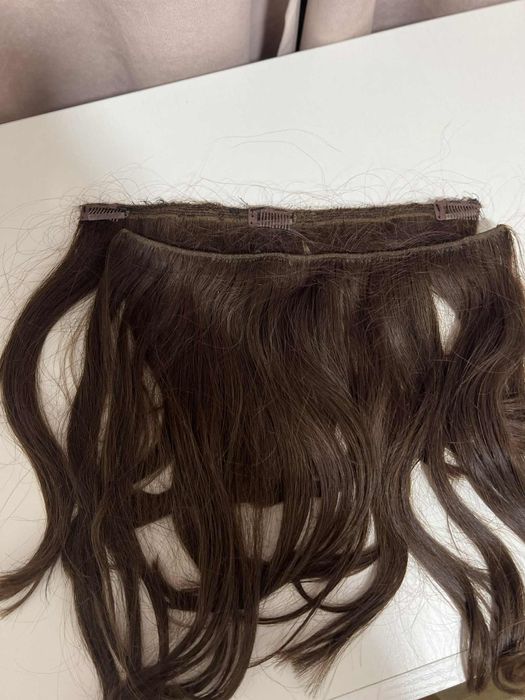 естествена коса два реда