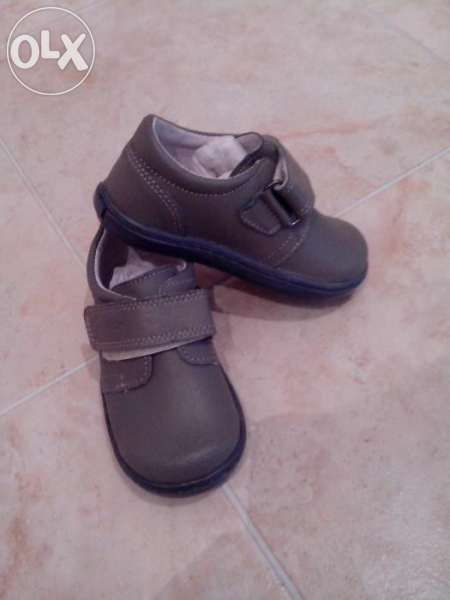 Нови!Детски обувки ест.кожа-Капчица