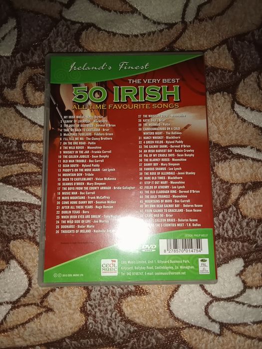 The Very Best 50 Irish All-Time Favourite Songs (DVD, Irlanda)