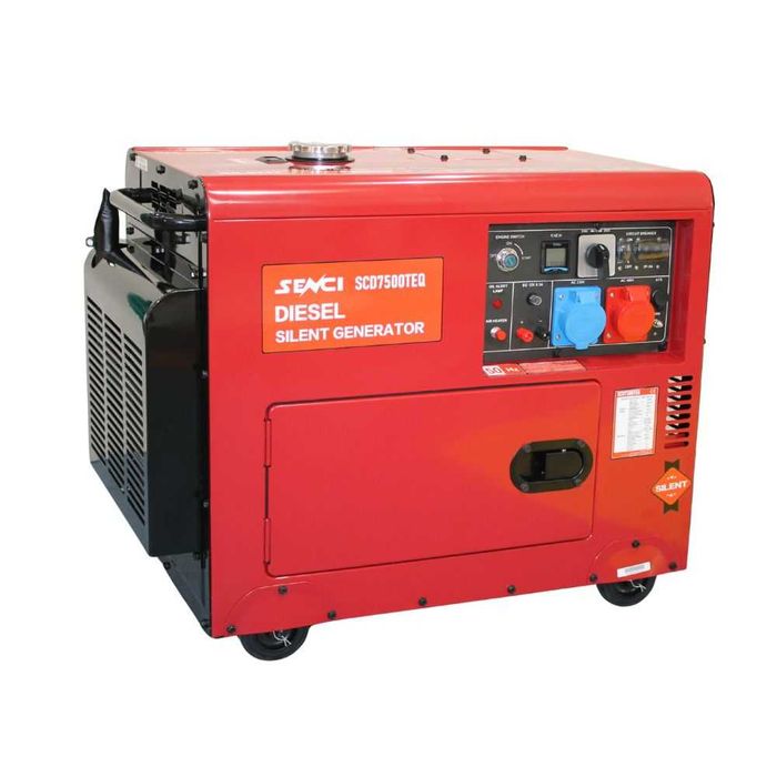 Generator insonorizat SENCI SCD7500TEQ P.max=6,9kVA 230V/400V, Diesel, cu ATS inclus