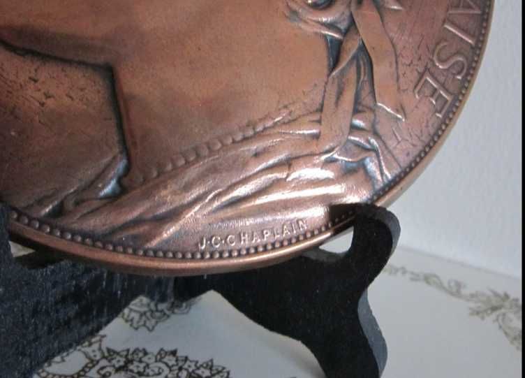cadou rar Paris J.C.Chaplain  Franta Art Nouveau bronz