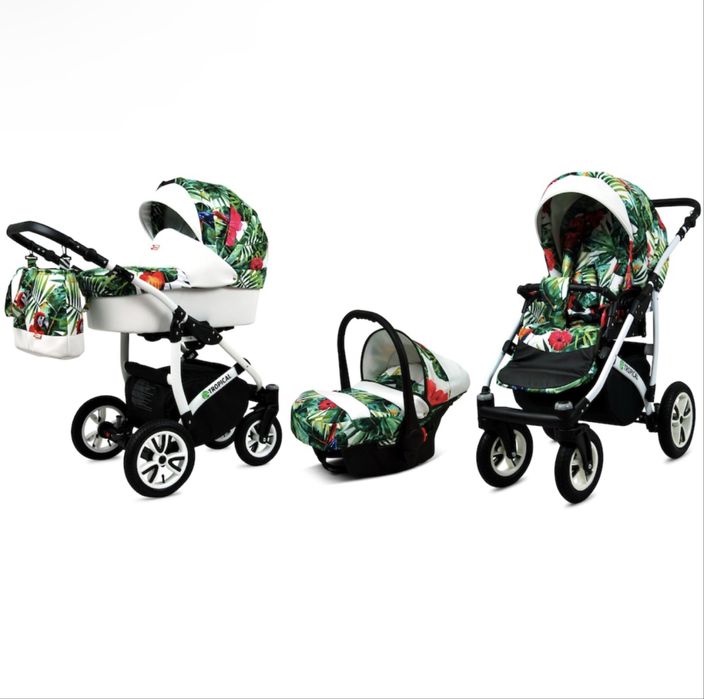 Cărucior 3 in 1, baby lux, tropical