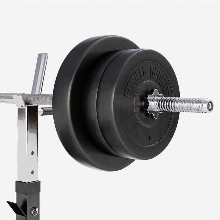 Set banca reglabila + greutati ciment 70kg