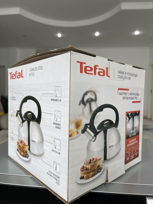 Tefal чайник из нержавеющей стали.