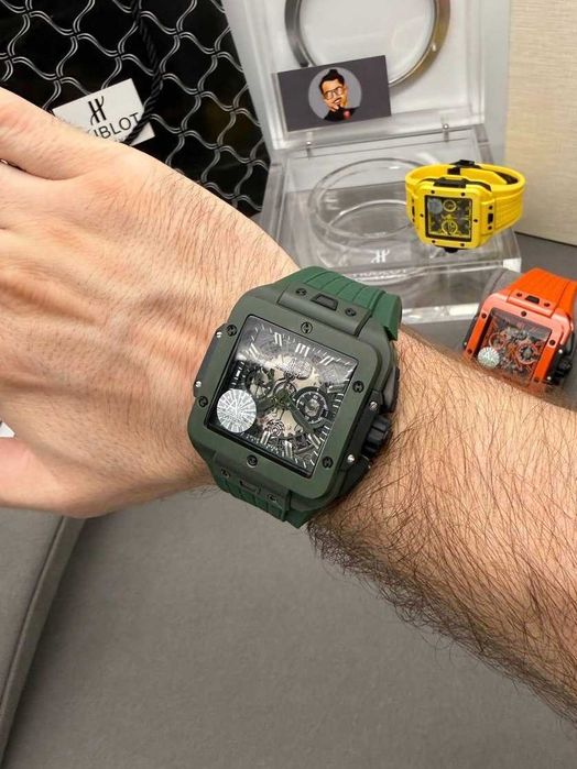 Hb Big Bang square черно-зелено