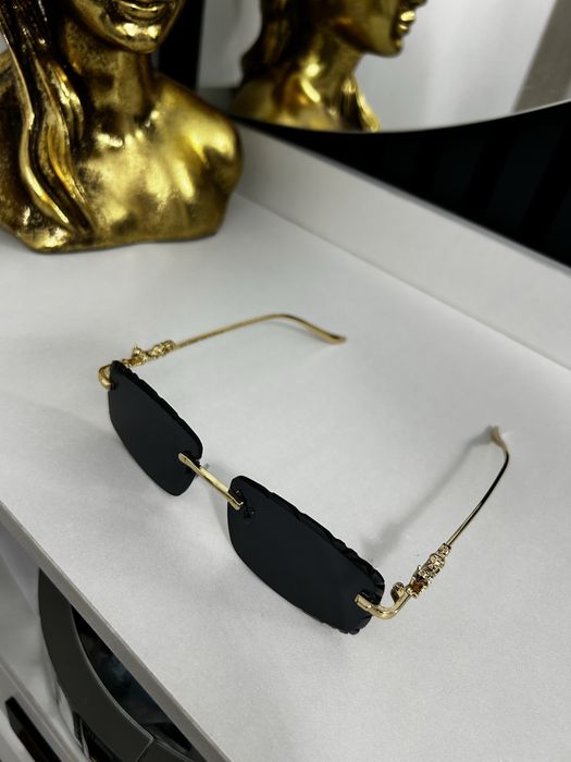 Ochelari de soare Cartier Lakey rimless diamond cut
