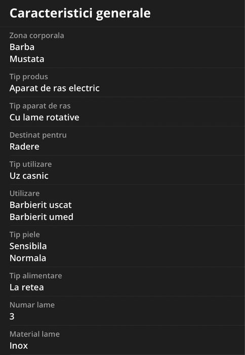 Aparat ras barbă