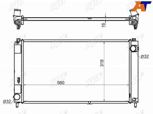 Радиатор двигателя Lada Granta