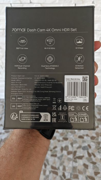 Camera auto 70mai X800 kit inclus
