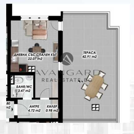 Продава се Едностаен апартамент в Пловдив, Кършияка - 53 кв.м за 956 €/кв.м - Снимка #2