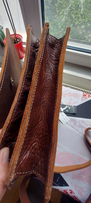 Нова италианска чанта от естествена кожа